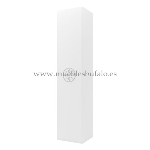 Armario 3 puertas abatibles Blanco Viena tirador roseta, 150x232x52 cm